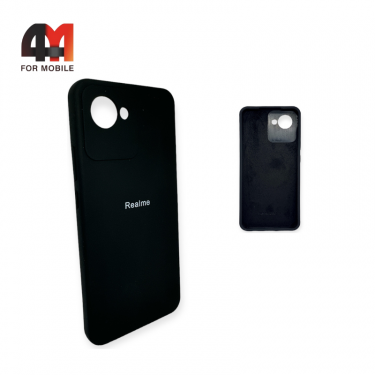 Чехол Realme C30 Silicone Case, черного цвета