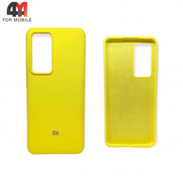 Чехол Xiaomi Mi 12T/Mi 12T Pro силиконовый, Silicone Case, желтого цвета