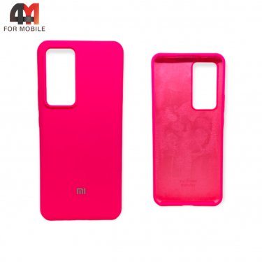 Чехол Xiaomi Mi 12T/Mi 12T Pro силиконовый, Silicone Case, ярко-розового цвета