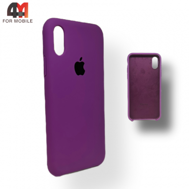 Чехол Iphone XR Silicone Case, 45 баклажанного цвета