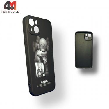 Чехол Iphone 13 силиконовый с рисунком, 05 черный, luxo