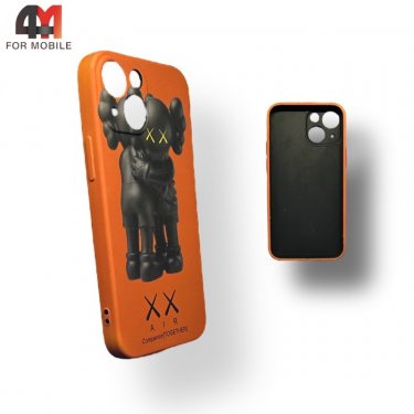 Чехол Iphone 13 Mini силиконовый с рисунком, 04 коричневый, luxo