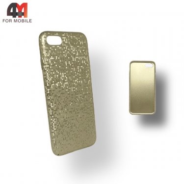 Чехол Iphone 7/8/SE 2020/SE 2022 пластиковый, мозаика, золотого цвета