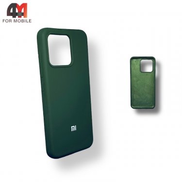 Чехол Xiaomi Mi 13 5G силиконовый, Silicone Case, темно-зеленого цвета