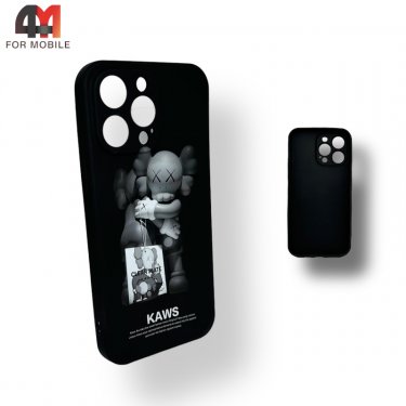 Чехол Iphone 14 Pro Max силиконовый с рисунком, 05 черный, luxo