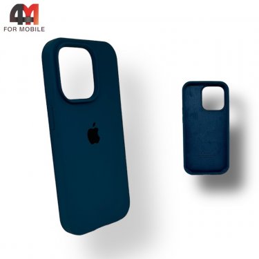 Чехол Iphone 12 Mini Silicone Case, 35 cеро-синего цвета
