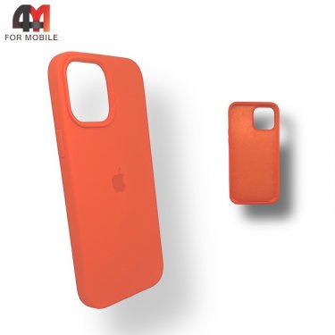 Чехол Iphone 13 Mini Silicone Case, 2 тыквенного цвета