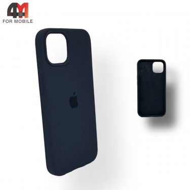 Чехол Iphone 12 Pro Max Silicone Case, 8 черно-синего цвета