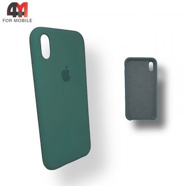 Чехол Iphone X/Xs Silicone Case, 61 серо-зеленого цвета