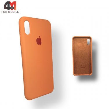 Чехол Iphone X/Xs Silicone Case, 2 тыквенного цвета