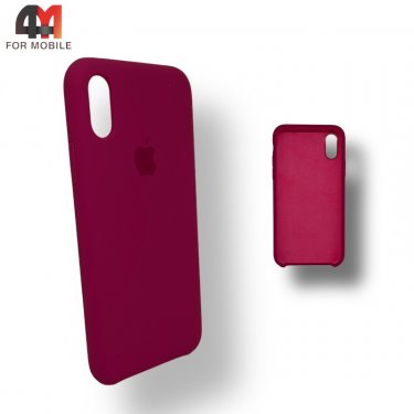 Чехол Iphone Xs Max Silicone Case, 54 цвет фуксия