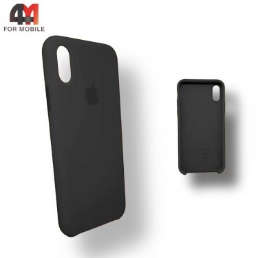Чехол Iphone Xs Max Silicone Case, 15 темно-серого цвета