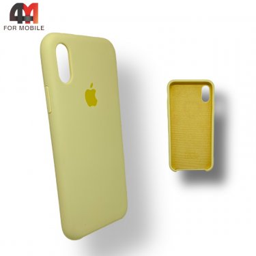 Чехол Iphone Xs Max Silicone Case, 51 ванильного цвета