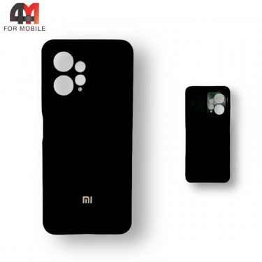 Чехол Xiaomi Redmi Note 12 4G силиконовый, Silicone Case, черного цвета