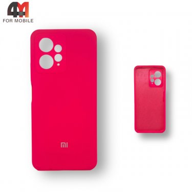 Чехол Xiaomi Redmi Note 12 4G силиконовый, Silicone Case, ярко-розового цвета