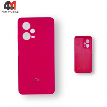 Чехол Xiaomi Redmi Note 12 Pro Plus 5G силиконовый, Silicone Case, ярко-розового цвета