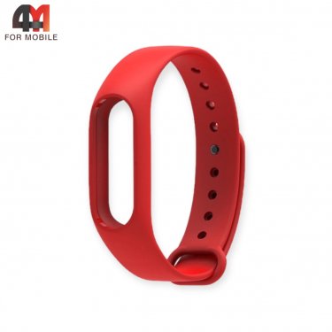 Сменный браслет Xiaomi Mi Band 2 силиконовый, красного цвета