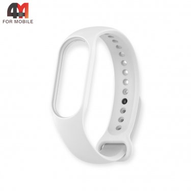Сменный браслет Xiaomi Mi Band 3/4 силиконовый , белого цвета