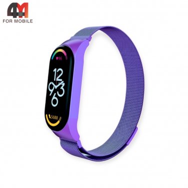 Сменный браслет Xiaomi Mi Band 7 миланская петля, фиолетового цвета