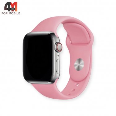 Сменный браслет Apple Watch 38/40/41 Mm силиконовый, розового цвета