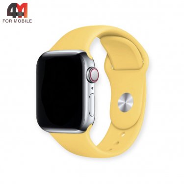 Сменный браслет Apple Watch 38/40/41 Mm силиконовый, желтого цвета