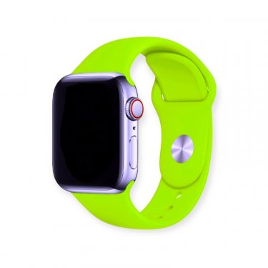Сменный браслет Apple Watch 38/40/41 Mm силиконовый, неонового цвета