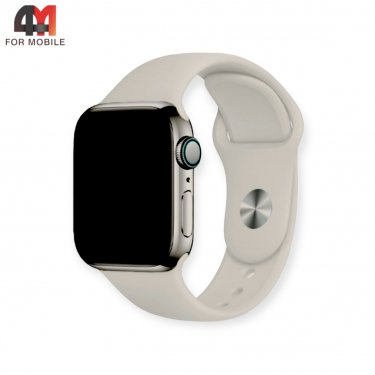 Сменный браслет Apple Watch 38/40/41 Mm силиконовый, бежевого цвета