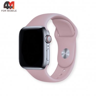 Сменный браслет Apple Watch 38/40/41 Mm силиконовый, пудрового цвета