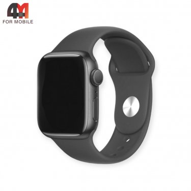 Сменный браслет Apple Watch 38/40/41 Mm силиконовый, темно-серого цвета