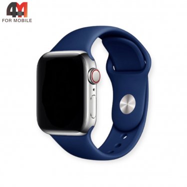 Сменный браслет Apple Watch 42/44/45/49 Mm силиконовый, черничного цвета