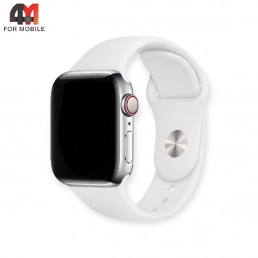 Сменный браслет Apple Watch 42/44/45/49 Mm силиконовый, белого цвета