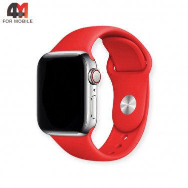Сменный браслет Apple Watch 42/44/45/49 Mm силиконовый, красного цвета