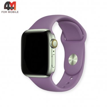 Сменный браслет Apple Watch 42/44/45/49 Mm силиконовый, лилового цвета