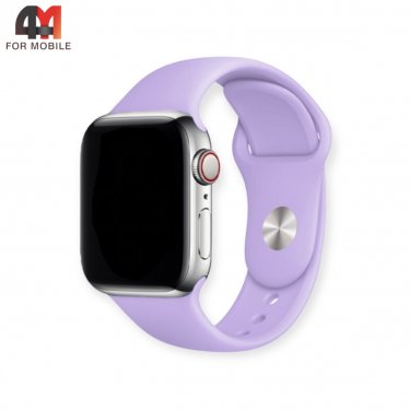 Сменный браслет Apple Watch 42/44/45/49 Mm силиконовый, лавандового цвета