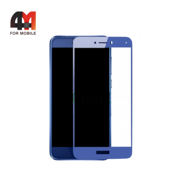 Стекло Huawei P8 Lite ПП, глянец, синий