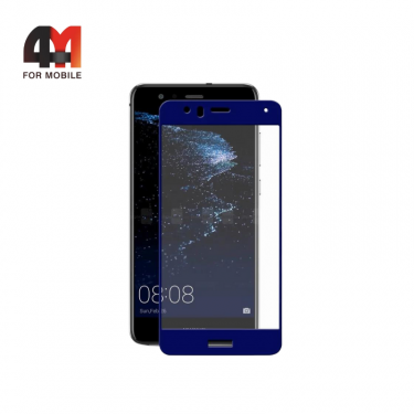 Стекло Huawei P10 Lite 3D, глянец, синий