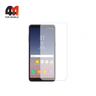 Стекло Samsung A8 Plus 2018/A730, простое, глянец, прозрачный