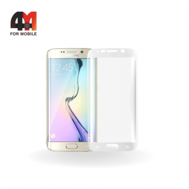 Стекло Samsung S6/G920, 3D, глянец, белый