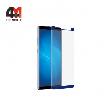 Стекло Samsung Note 8/Note 9, 3D, глянец, синий