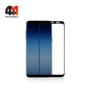 Стекло Samsung A8 Plus 2018/A730, ПП, глянец, черный