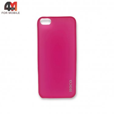 Чехол Iphone 5/5S/SE пластиковый, ультратонкий, розового цвета, Hoco