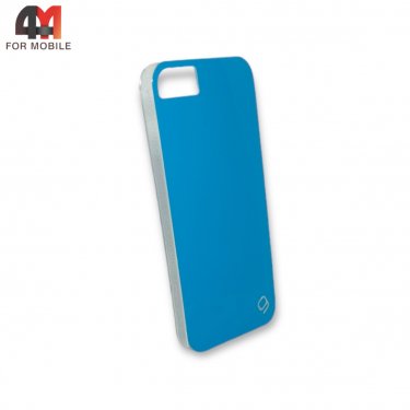 Чехол Iphone 5/5S/SE пластиковый, глянец, голубого цвета