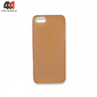 Чехол Iphone 5/5S/SE пластиковый, ультратонкий, оранжевого цвета