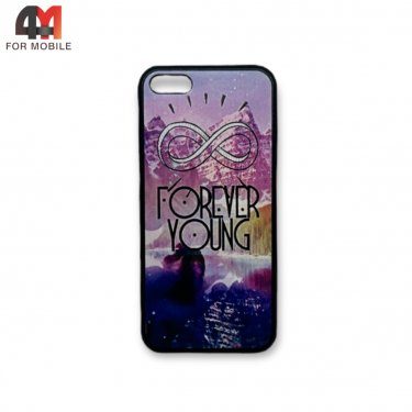 Чехол Iphone 5/5S/SE пластиковый с рисунком, Forever Young