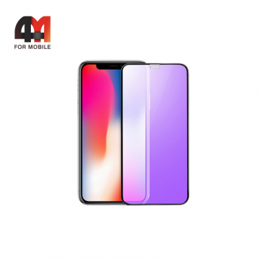 Стекло Iphone Xs Max/11 Pro Max, 5D, зеркальное, фиолетовый