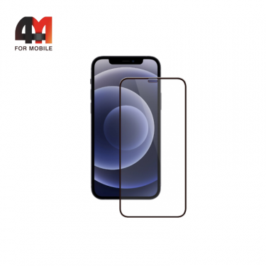 Стекло Iphone 12 Mini, 5D, глянец, черный