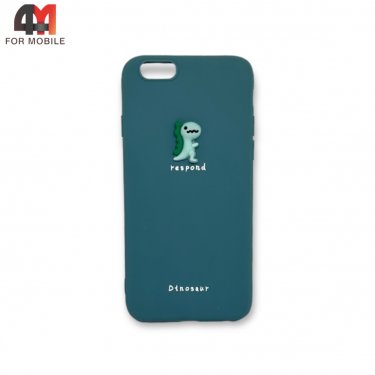 Чехол Iphone 6/6S силиконовый с драконом, темно-бирюзового цвета