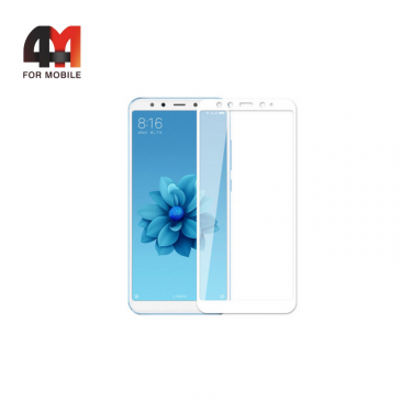 Стекло Xiaomi Mi A2/Mi 6X 5D, глянец, белый