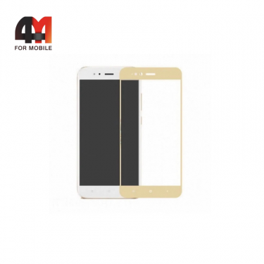 Стекло Xiaomi Mi A1/Mi 5X, 3D, глянец, золото