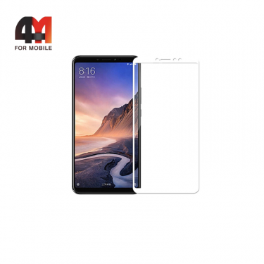 Стекло Xiaomi Mi Max 3 ПП, глянец, белый